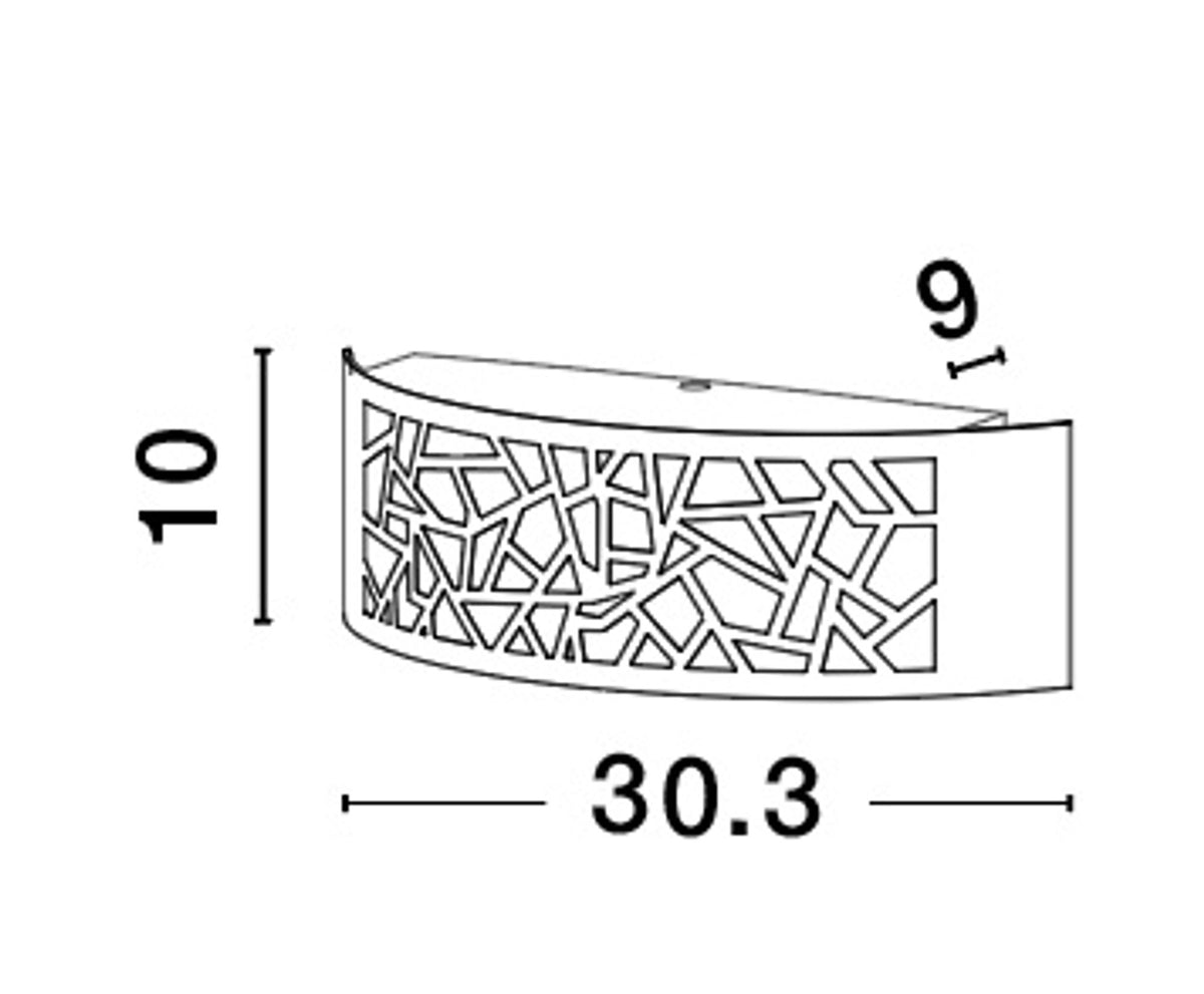 Zenith Außenwandleuchte E27 Rechteckig Cover mit Muster Dunkelgrau IP44 (9)