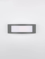 Zenith Außenwandleuchte E27 Rechteckig Cover ohne Muster Dunkelgrau IP44 moderne Außenwandlampe