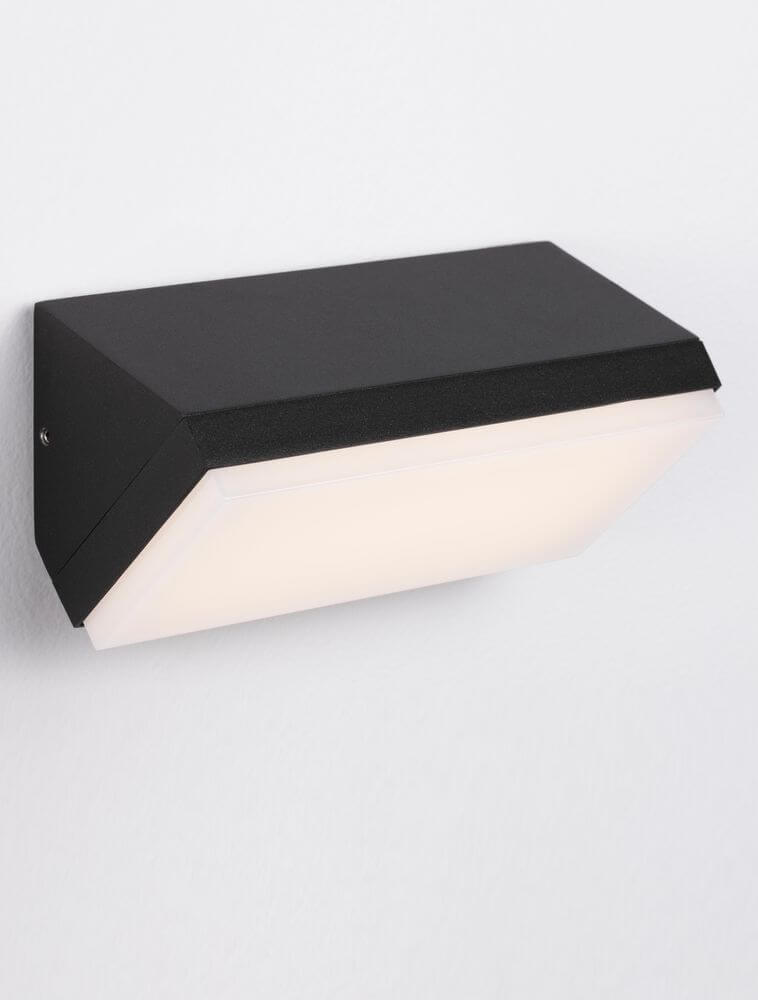 Zenon LED Außenwandleuchte 3000K Anthrazit IP65 - Moderne Außenleuchte aus Aluminium für Balkon und Terrasse