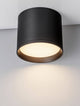 Ziaza LED Deckenleuchte Ø 10cm 3000K in schwarzem Design, stilvoller Wohnraumbeleuchtung.