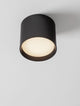 Ziaza LED Deckenleuchte Ø 10cm 3000K in modernem Design, schwarze Oberfläche und warmweißem Licht.