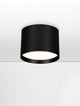 Ziaza LED Deckenleuchte Ø 12cm 3000K in mattschwarz, moderne runde Deckenlampe mit warmweißem Licht
