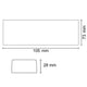 Maßzeichnung für ZigBee Mesh 4 Kanal Dimmaktor für LED Flexbänder und Spots 12-24V, 105x73mm, 28mm