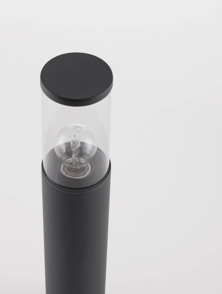 Zosia Außenpollerleuchte Dunkelgrau IP65 mit schlichten, eleganten Design und robuster Bauweise.
