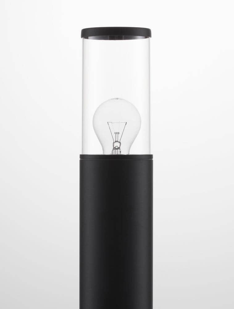 Zosia Außenwegeleuchte Dunkelgrau IP65 mit transparenter Lampenabdeckung und moderner Silhouette.