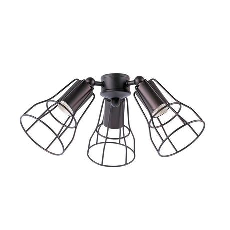 Brown accessory kit for Yakarta & Aloha ceiling fan with three wire lamp shades
