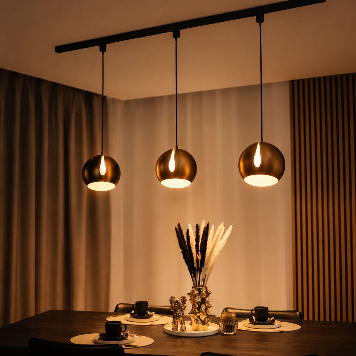 s.luce Lampada da tavolo Ball alimentatore finale a binario monofase Ø 30cm