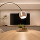 s.luce Ball Design-Bogenlampe mit Marmorfuß modern