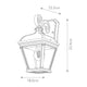 Farol de pared exterior Bayview de 1 luz IP44 Negro Ø18cm (6)