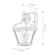 Lanterna da parete da esterno Bayview a 1 luce IP44 Nero (6)