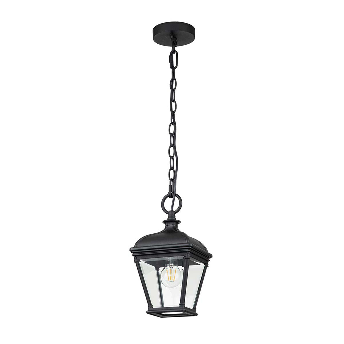 Außen-Pendelleuchte Bayview 1-flammig IP44 Schwarz Ø18cm (5)