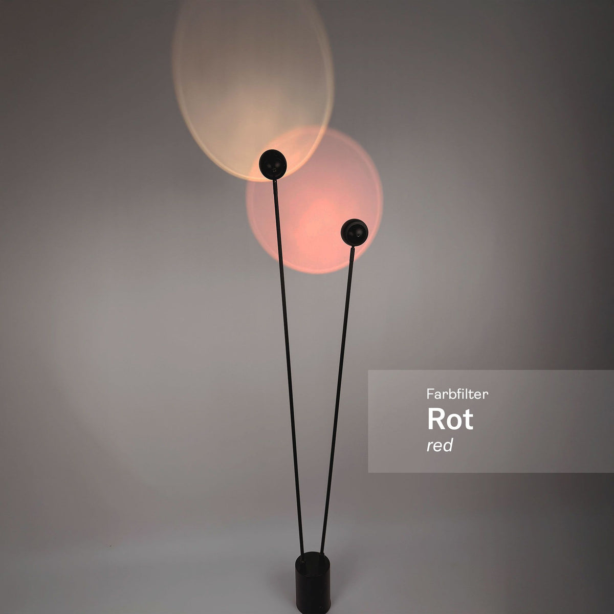 s.luce Beam Glas Farbfilter Rot für Beam Leuchte, erzeugt elegante rote Lichtakzente