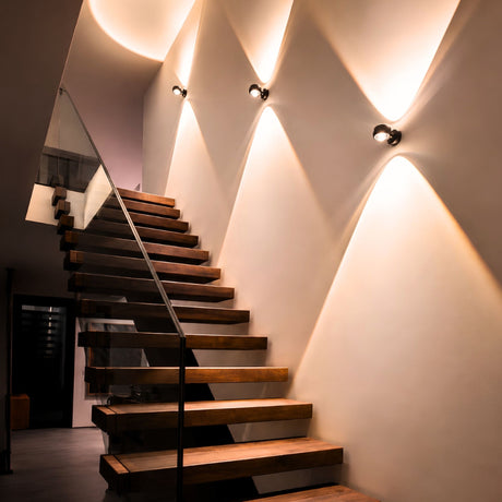 s.luce Beam-væglampe Up & Down med glaslinser