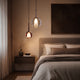 s.luce Belluna taklampa i glas 150 cm textilkabel