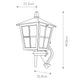 Outdoor wall lantern Canterbury 1-light Black 44cm (5)