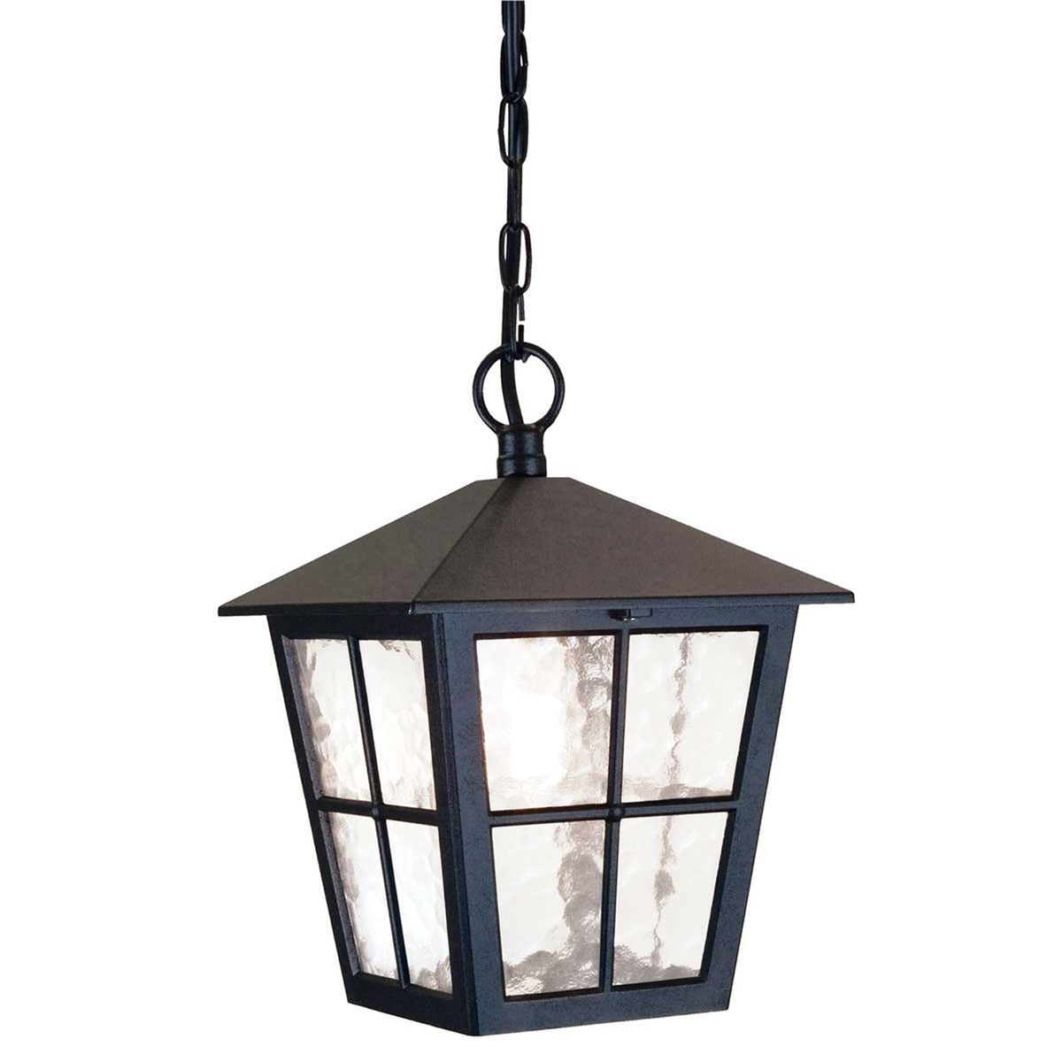 Outdoor pendant light Canterbury 1-light glass IP43 Black (1)