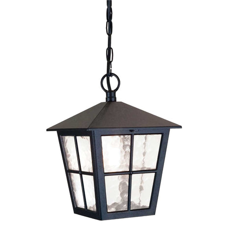 Außen-Pendelleuchte Canterbury 1-flammig Glas IP43 Schwarz (1)