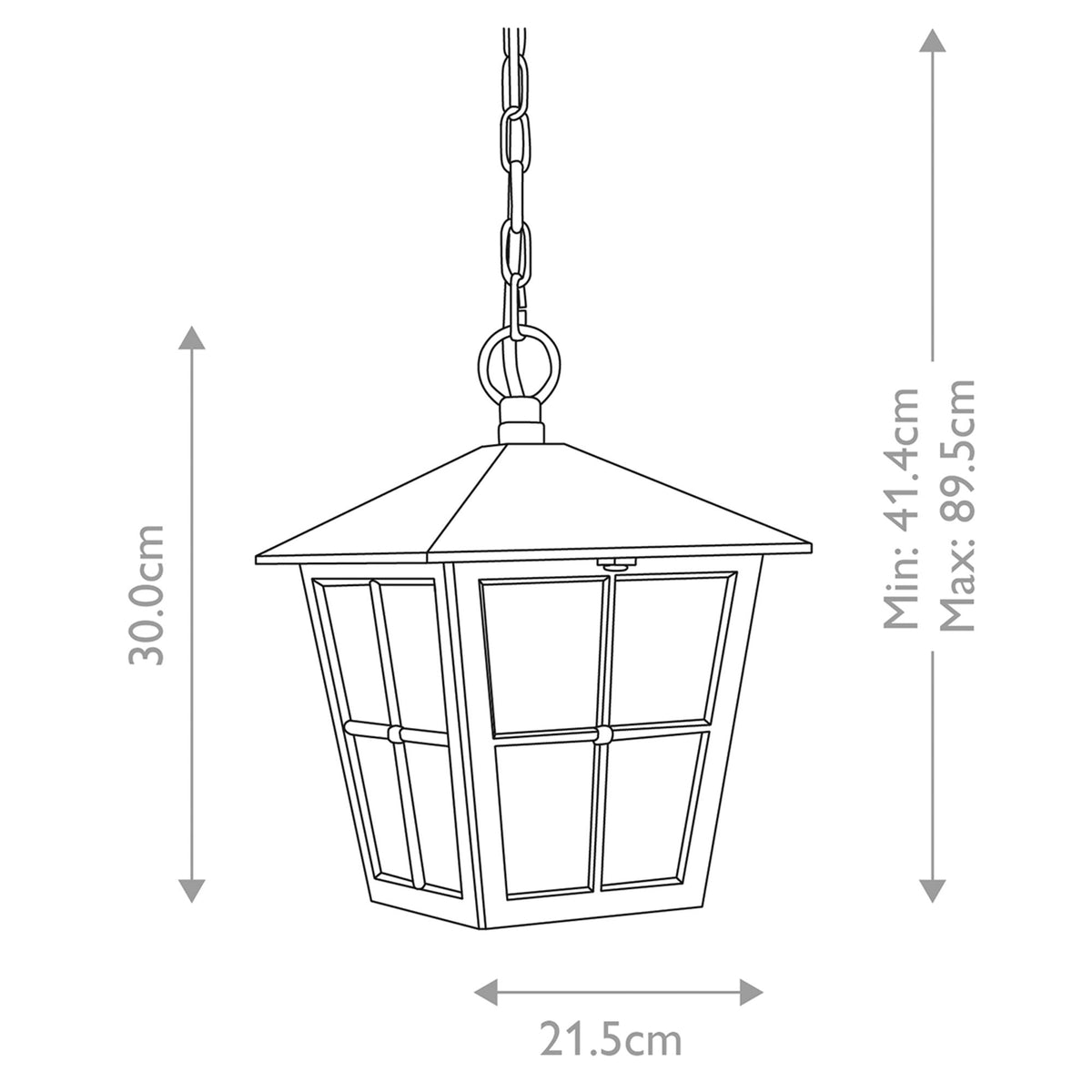 Outdoor pendant light Canterbury 1-light glass IP43 Black (5)