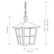 Outdoor pendant light Canterbury 1-light glass IP43 Black (5)