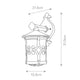 Outdoor wall lantern Hereford 1-light Black 15x31cm (5)
