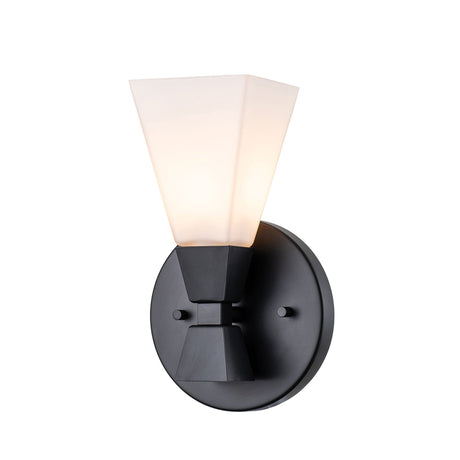 Bad-Wandleuchte Bowtie 1-flammig mit Opalglas IP44 Schwarz (2)