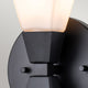 Bowtie bathroom wall light, 1-light, with opal glass IP44 black (5)