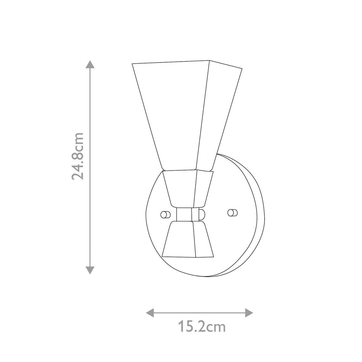 Bowtie bathroom wall light, 1-light, with opal glass IP44 black (6)