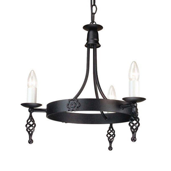 Lampadario Belfry a 3 luci classico Nero 48cm (1)