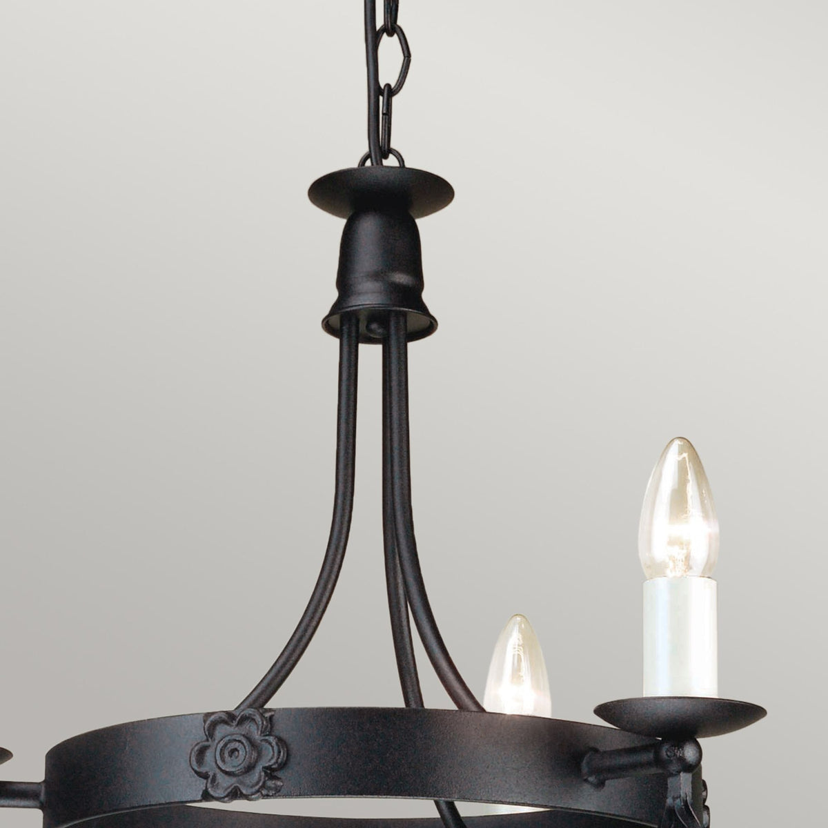 Kronleuchter Belfry 3-flammig klassisch Schwarz 48cm (4)