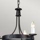 Kronleuchter Belfry 3-flammig klassisch Schwarz 48cm (4)