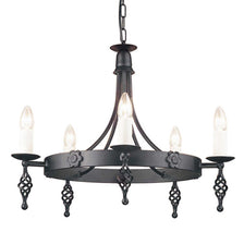Lustre Belfry 5 luzes Preto Ø 60cm (1)