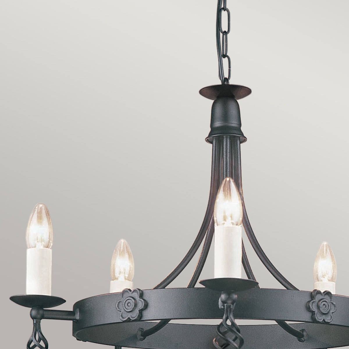 Kronleuchter Belfry 5-flammig Schwarz Ø 60cm (2)