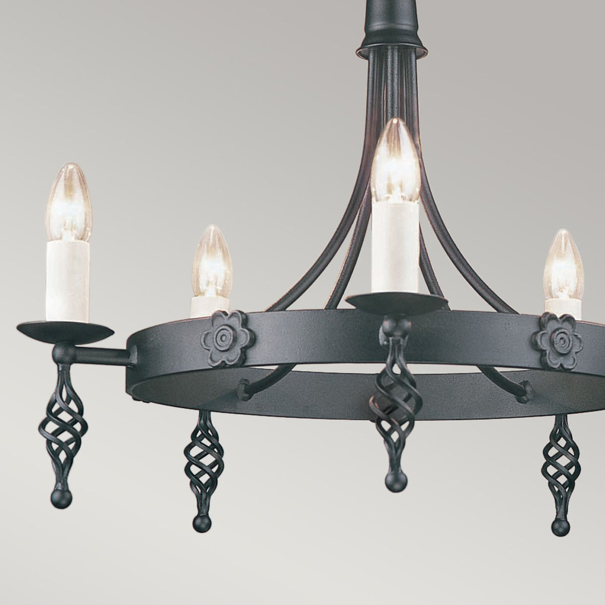 Kronleuchter Belfry 5-flammig Schwarz Ø 60cm (3)