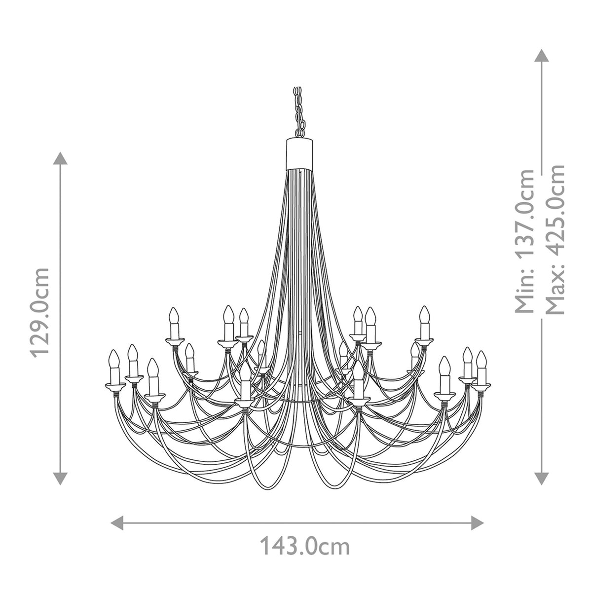 Lampadario Carisbrooke a 18 luci Ø 143cm (8)