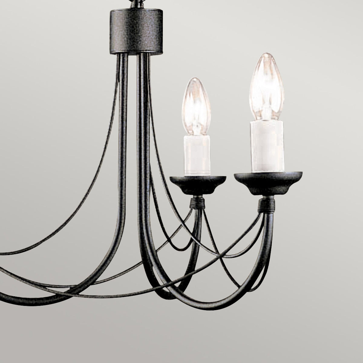 Carisbrooke 3-light chandelier Black Ø 47cm (3)