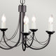 Lustre Carisbrooke à 5 lampes, hauteur réglable, noir (3)