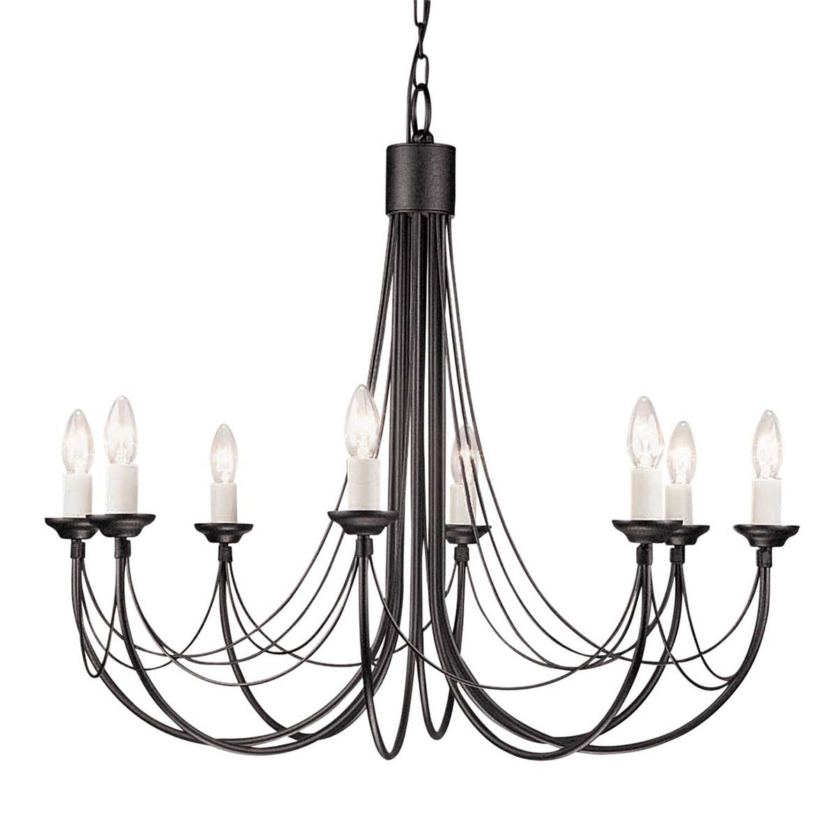 Carisbrooke chandelier 8-light Black Ø 86cm (2)