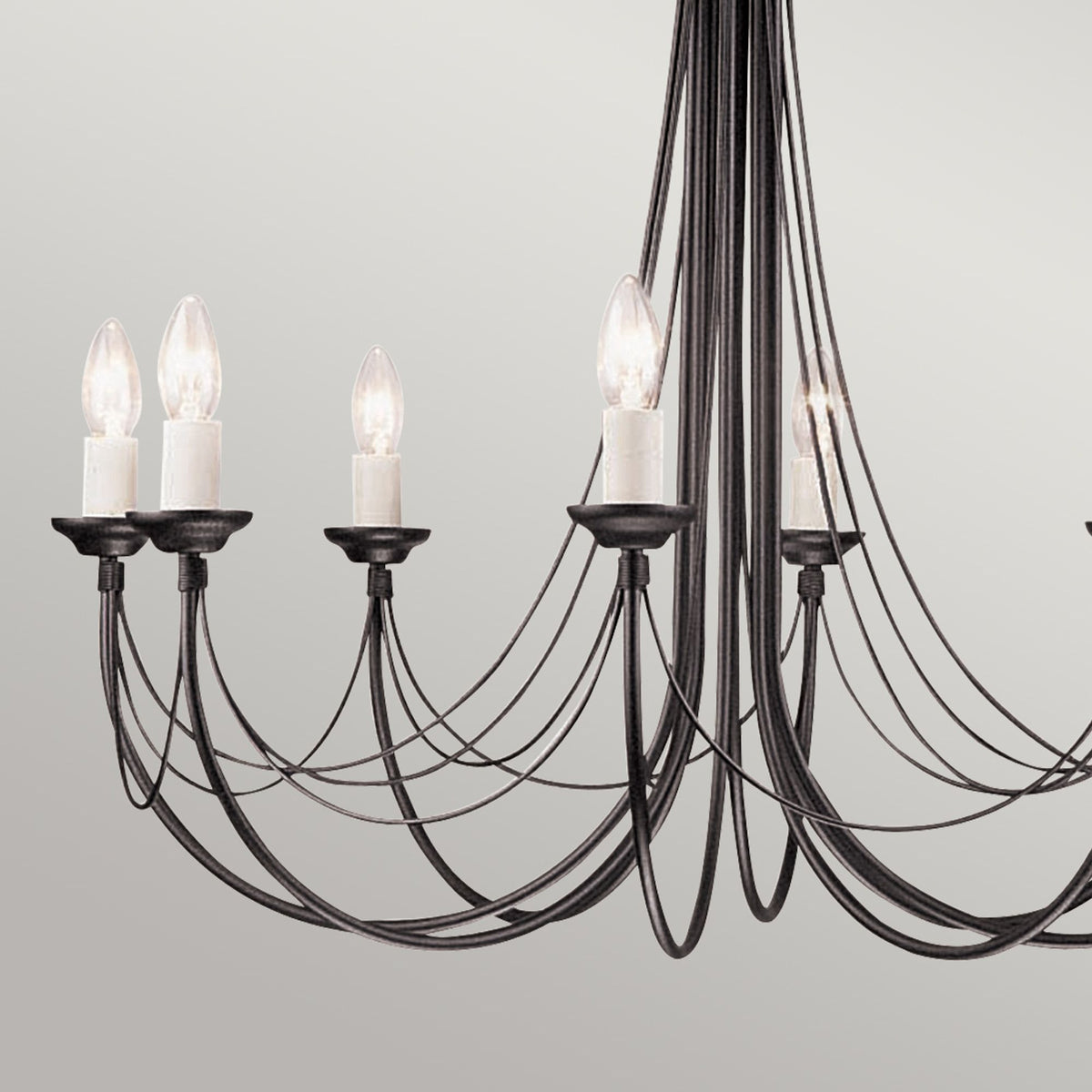 Carisbrooke chandelier 8-light Black Ø 86cm (4)