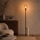 s.luce Echos Stehlampe Travertin-Stein 180cm Schwarz