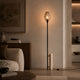 s.luce Echos Stehlampe Travertin-Stein 180cm Schwarz