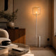 s.luce Velo Stehlampe Travertin-Stein 180cm Weiß
