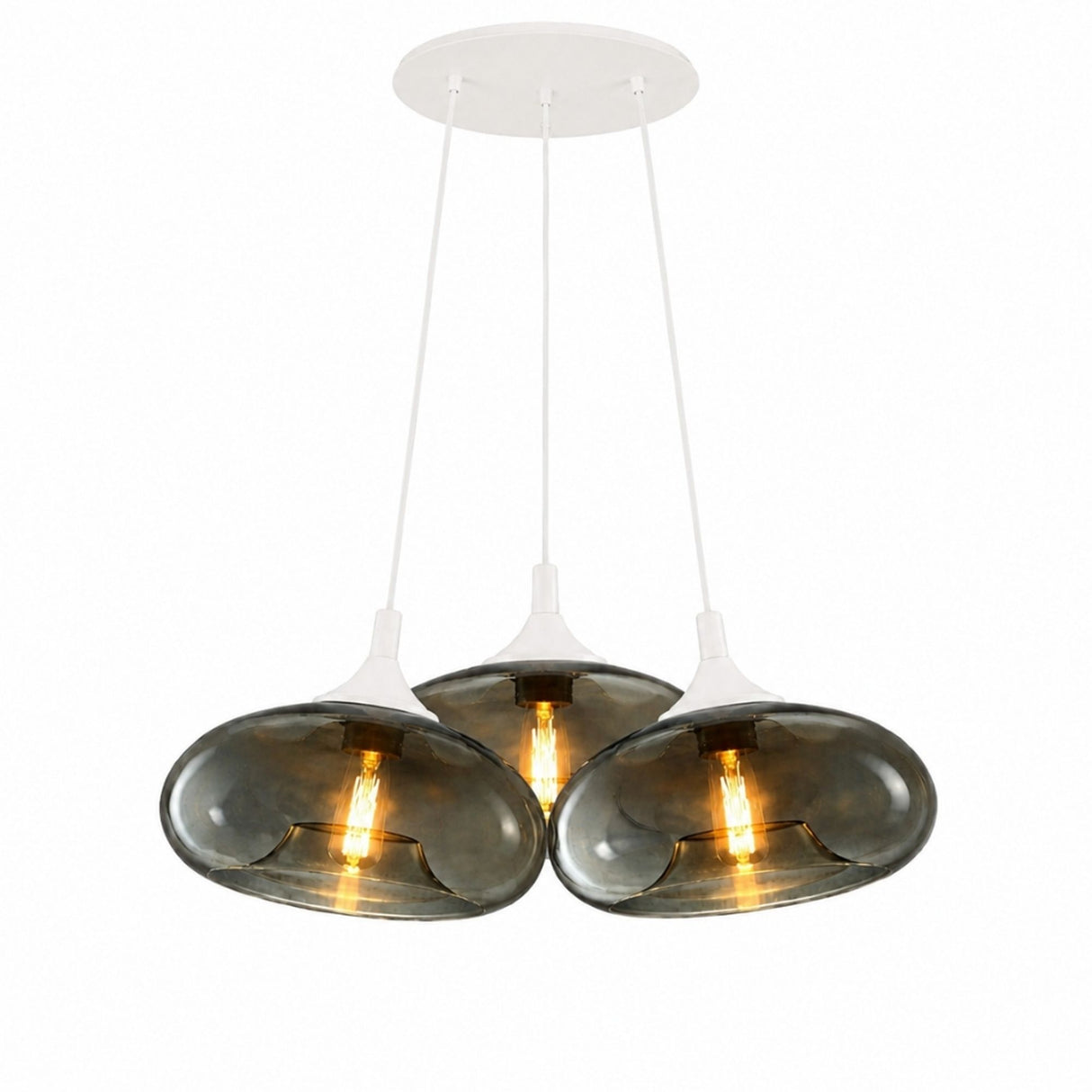 s.luce Cruet Szklana lampa wisząca Cluster 3-punktowa 3x28cm 