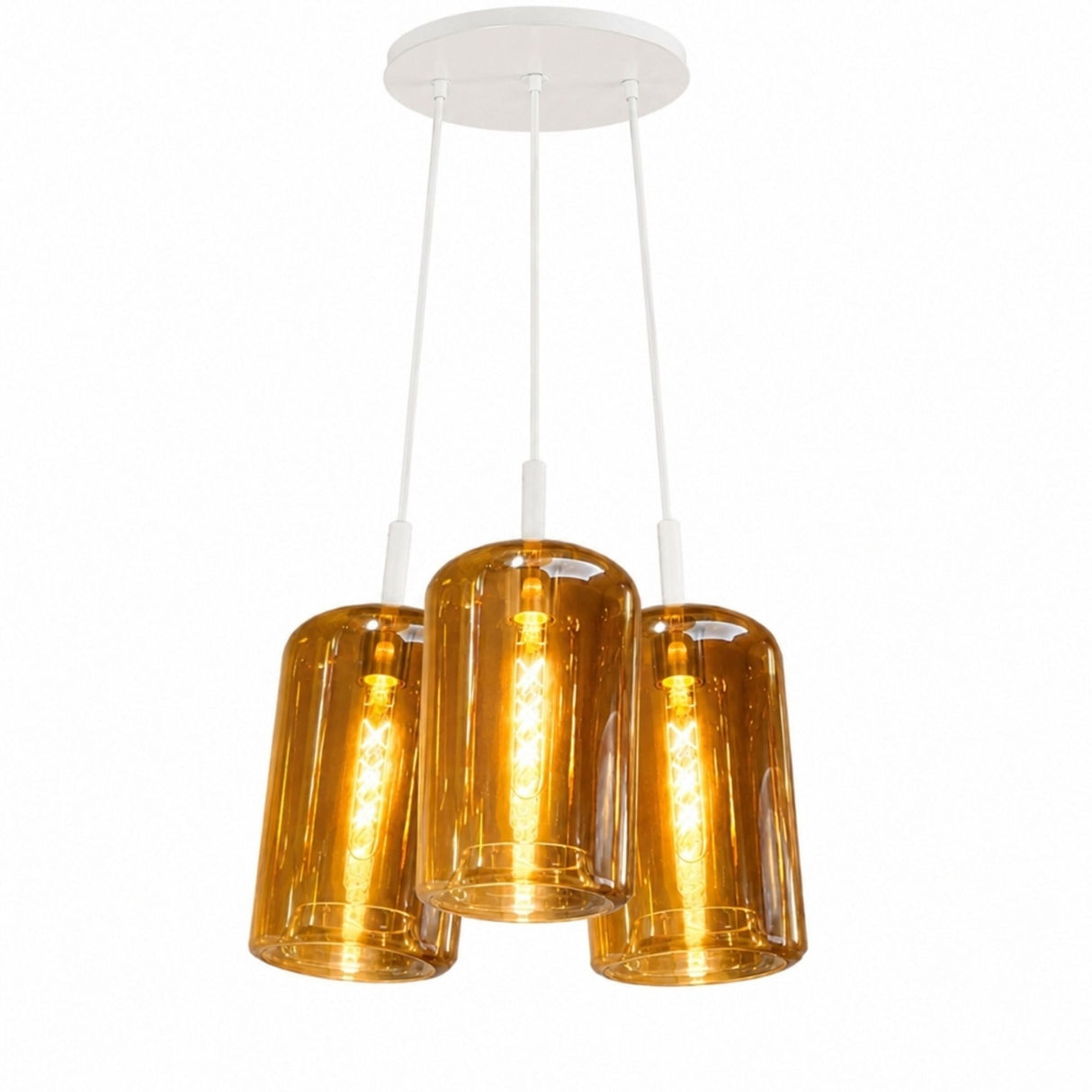 s.luce Cruet Cluster Glas-Pendelleuchte 3-flammig 3x17