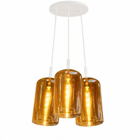 s.luce Cruet Cluster Glas-Pendelleuchte 3-flammig 3x17