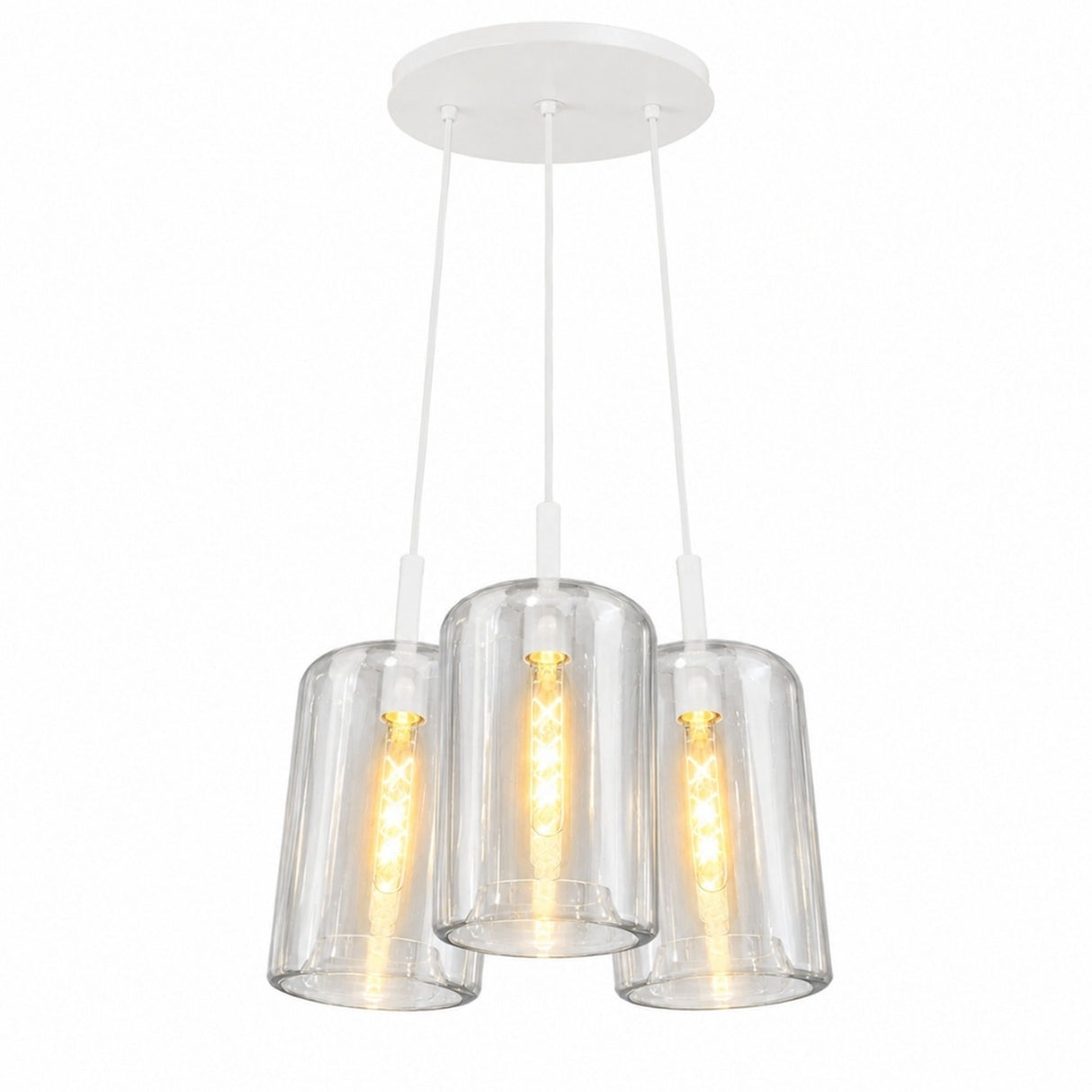 s.luce Cruet Cluster Glas-Pendelleuchte 3-flammig 3x17