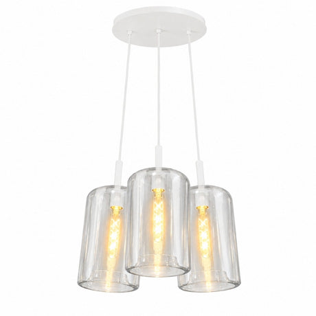 s.luce Cruet Cluster Glas-Pendelleuchte 3-flammig 3x17