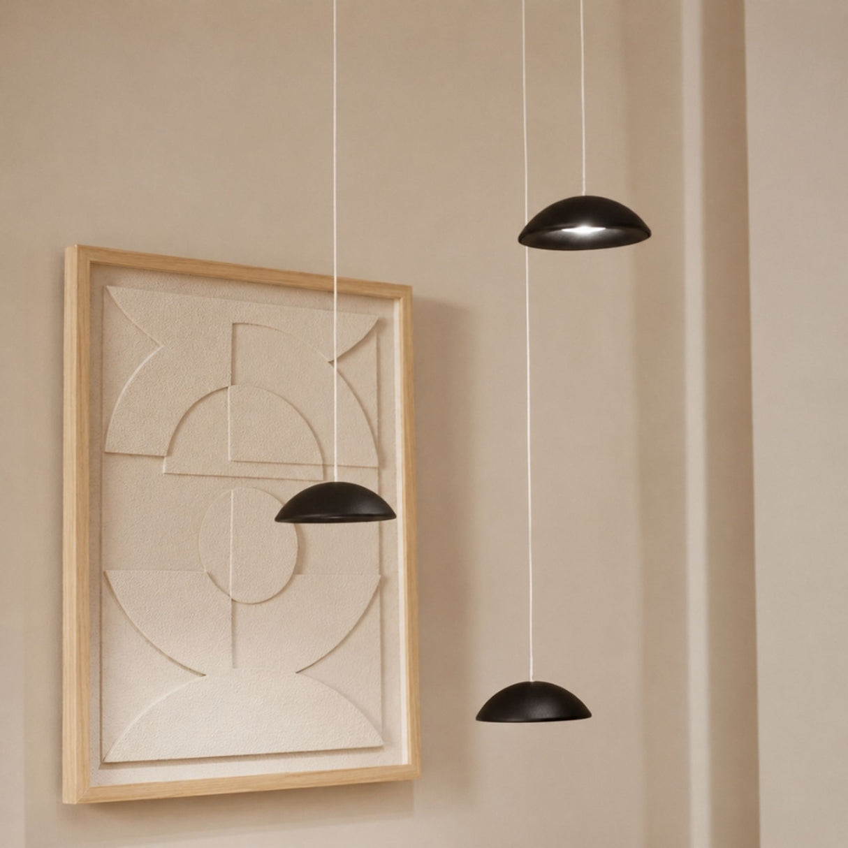 s.luce Santa Air LED dining room pendant light 3-light Ø 40cm canopy