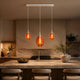 s.luce Lampada da tavolo Echos a 3 luci 120cm Ø 18/25cm