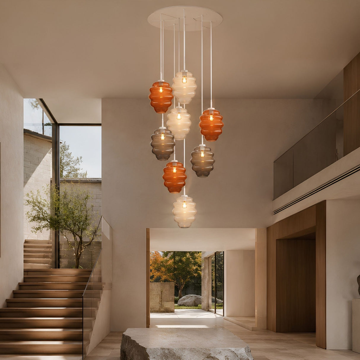 s.luce Lampa galeryjna Echos 8-płomienna Ø 80 cm czasza Ø 25 cm