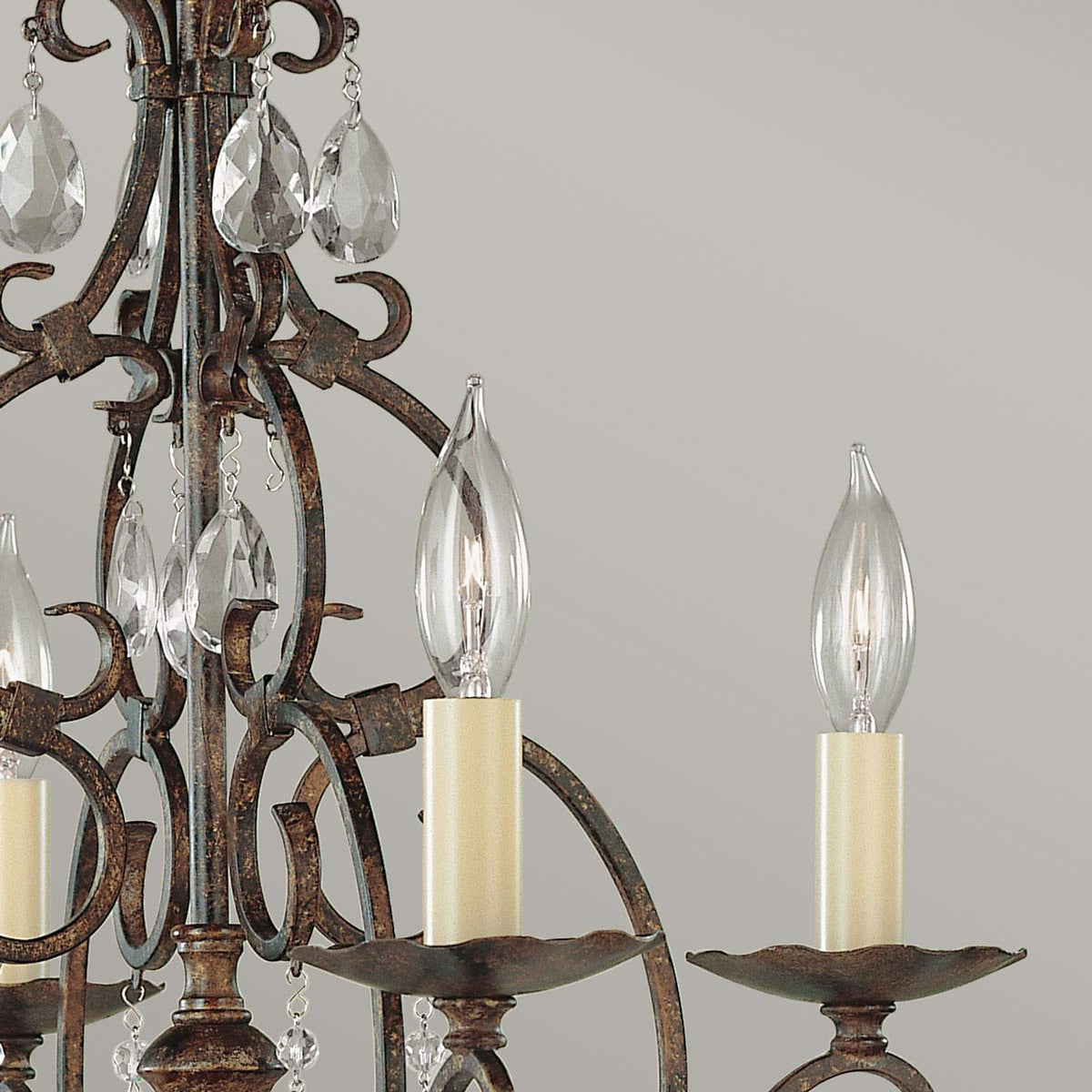 Lampadario Chateau a 4 luci Bronzo Ø 42 cm (3)
